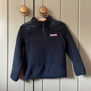 Vineyard Vines Kids Quarter 1/4 Zip Fleece, Navy Blue, 4T